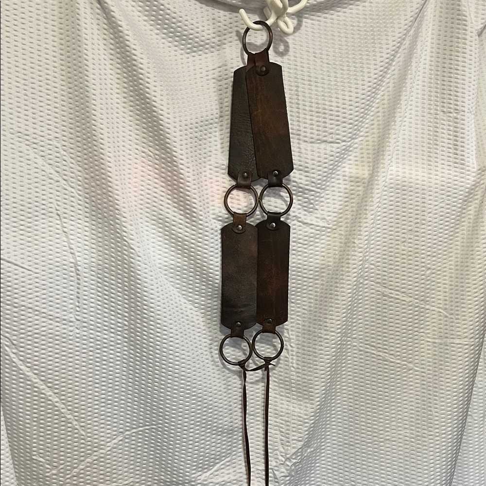 Chic Brown Women's Belt with Ring Accents